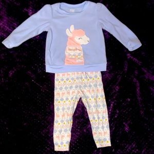 Carters 2 piece lama outfit for girls